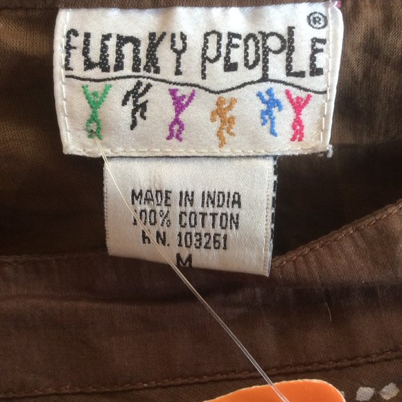 Funky People NWT Multicolor Embroidered Metallic Stitch Celestial Skirt Medium - Picture 5 of 9